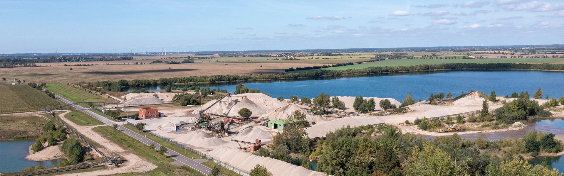 Kieswerk Tornitz Hülskens Barleben, Luftaufnahme